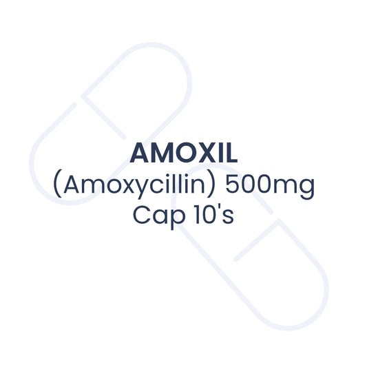 AMOXIL (Amoxycillin) 500mg Cap 10's