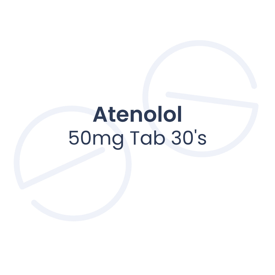 Atenolol 50mg Tab 30's