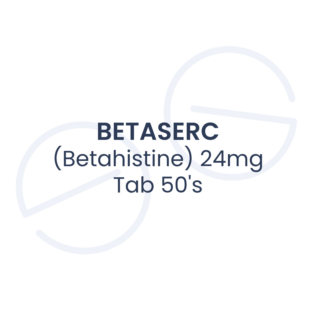 BETASERC (Betahistine) 24mg Tab 50's
