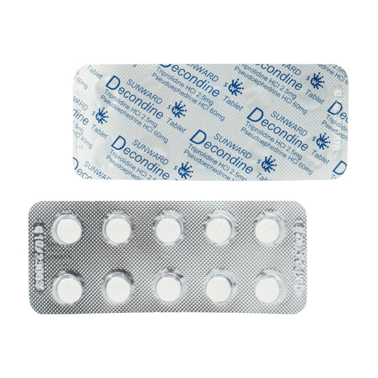 Decondine (Triprolidine / Pseudoephedrine) 2.5 / 60mg Tablet 50's