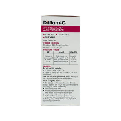 Difflam C Anti-Inflammatory Antiseptic Solution 200ml