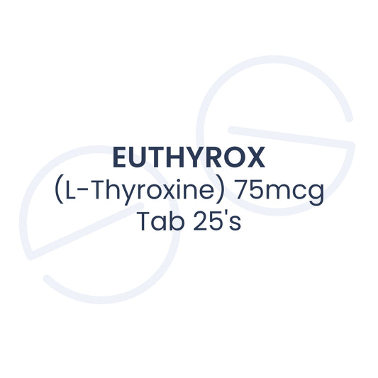 EUTHYROX (L-Thyroxine) 75mcg Tab 25's