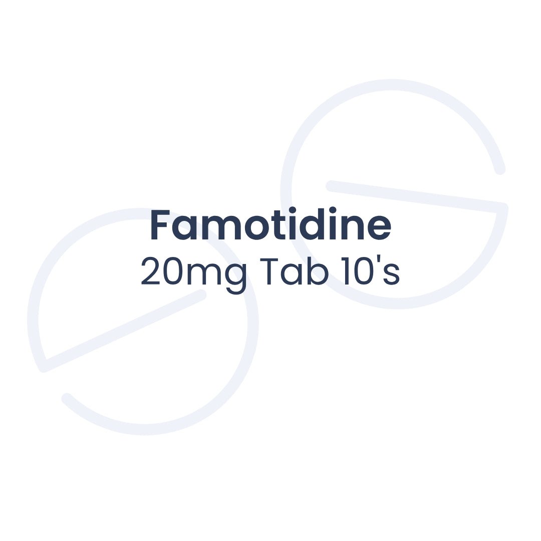 Famotidine 20mg Tab 10's