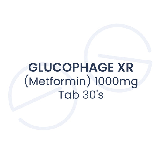 GLUCOPHAGE XR (Metformin) 1000mg Tab 30's