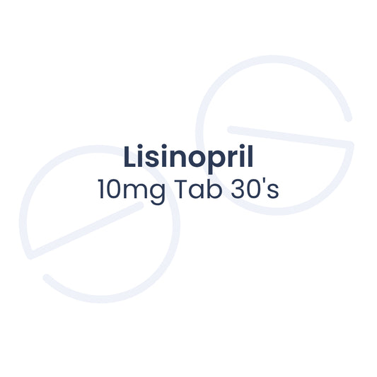 Lisinopril 10mg Tab 30's