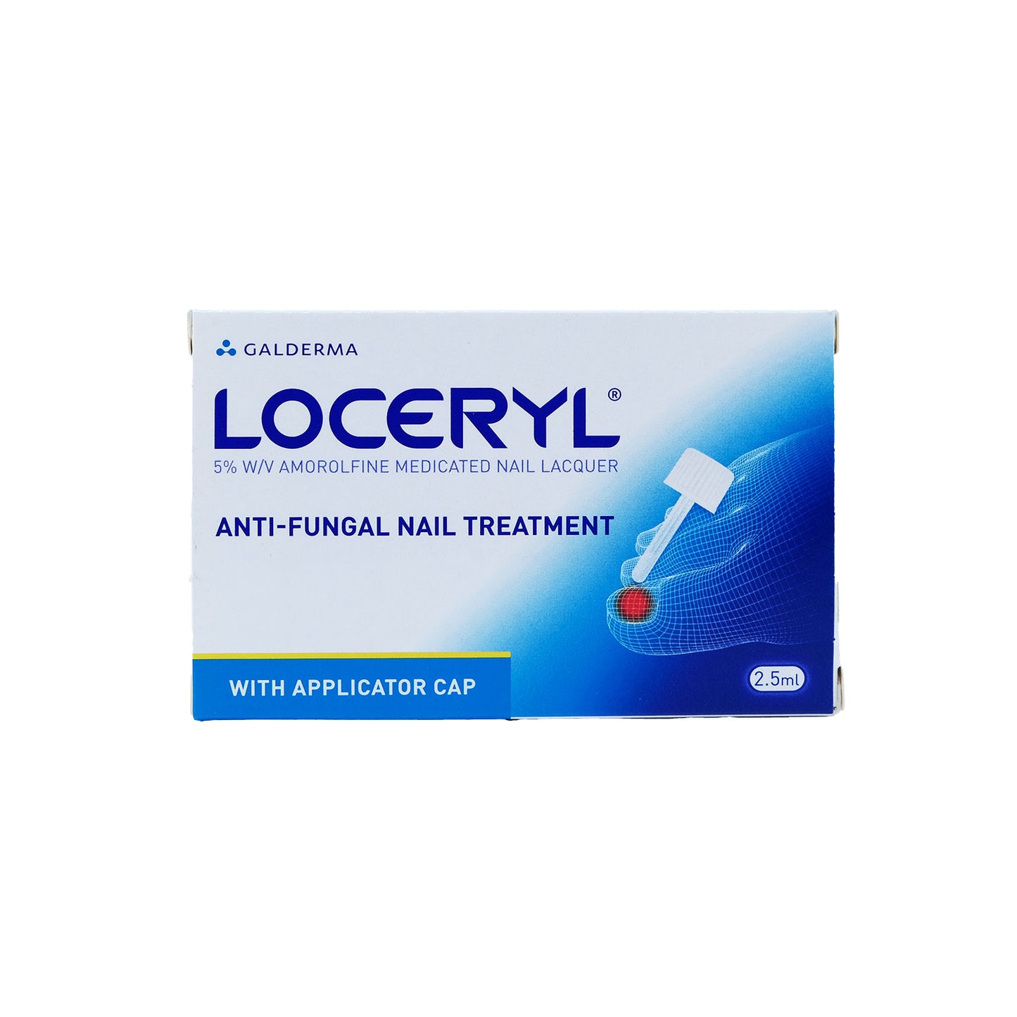 Loceryl 5% W/V Amorolfine Medicated Nail Lacquer 2.5ml