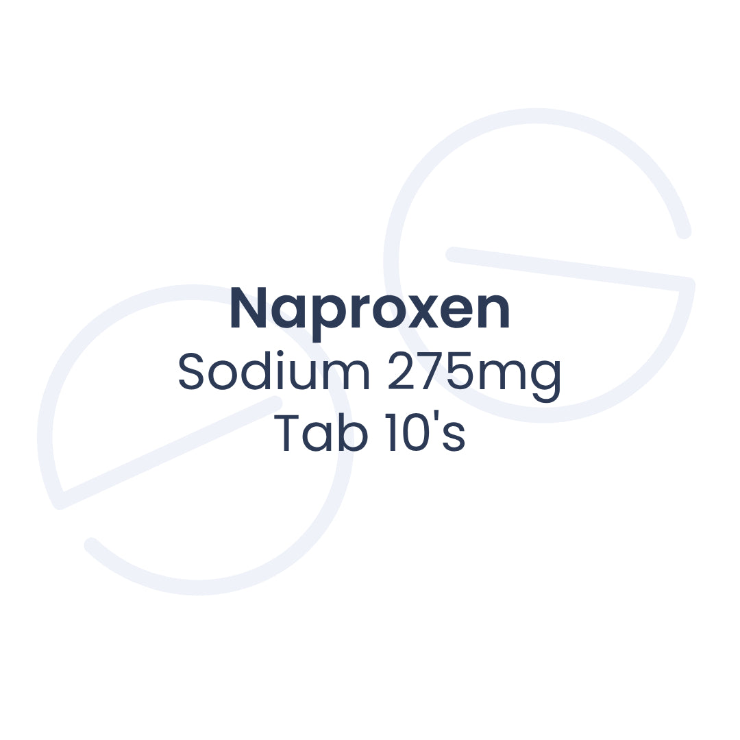 Naproxen Sodium 275mg Tab 10's
