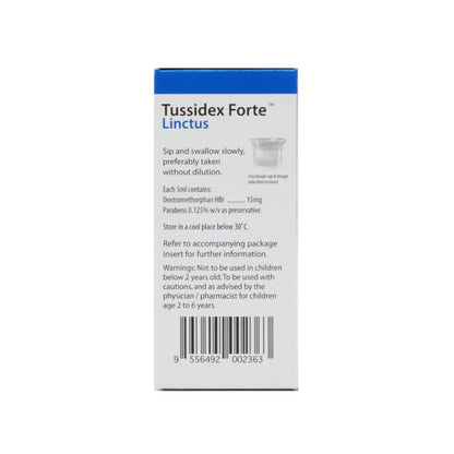 Tussidex Forte Linctus 15mg / 5ml Syrup 90ml