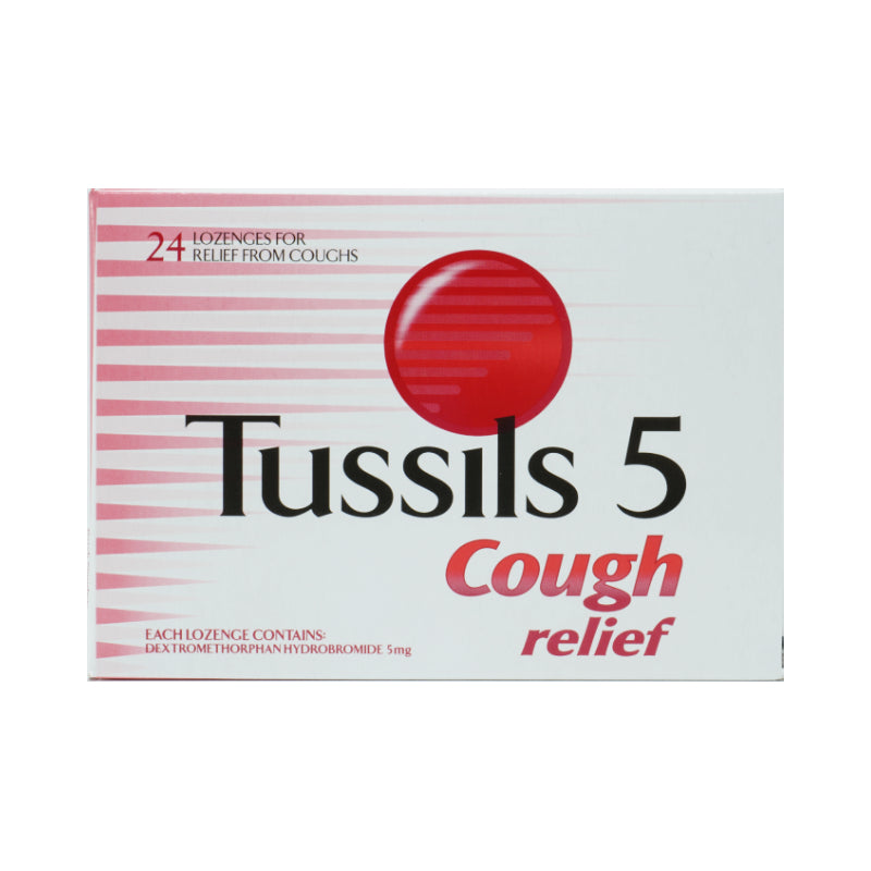 Tussils 5 Cough Relief (Dextromethorphan) 5mg Lozenges 24's