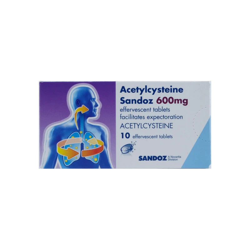 Acetylcysteine 600mg Tablets 10's