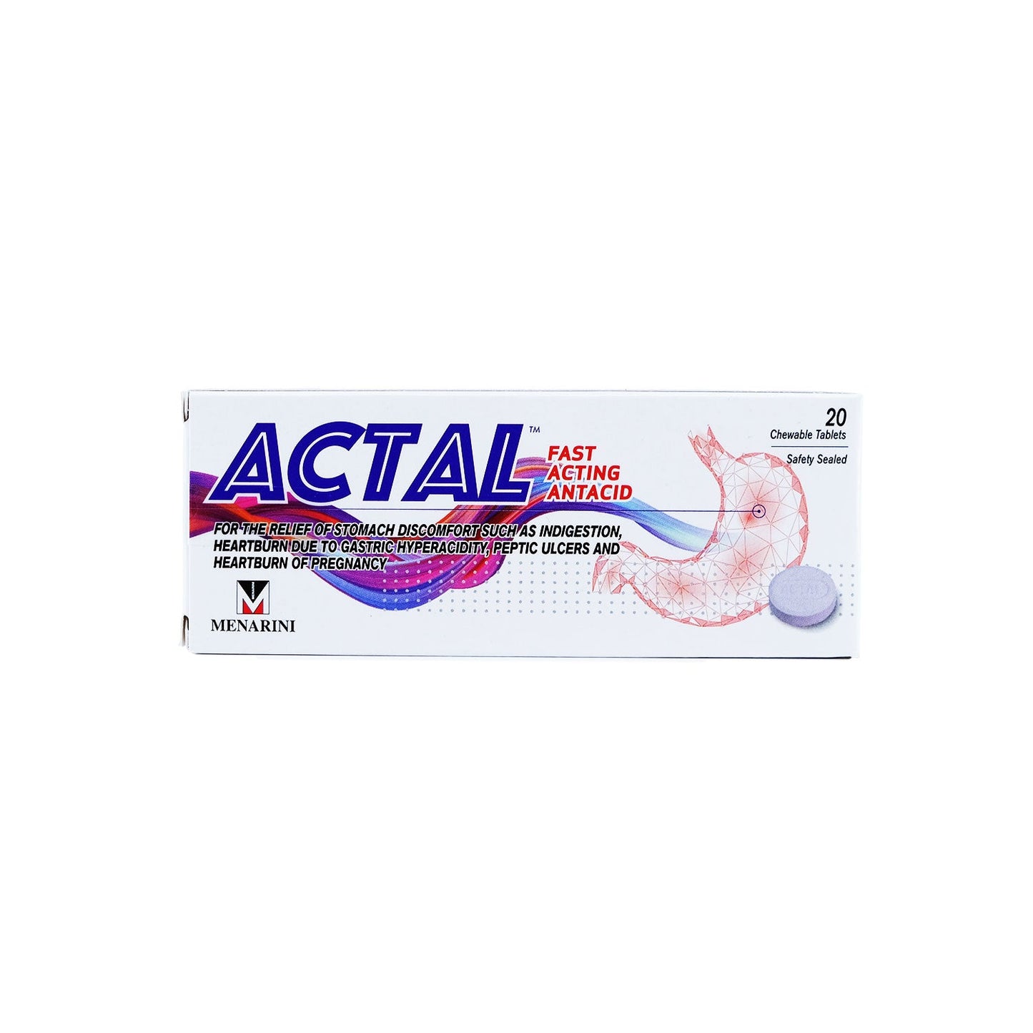 Actal 速效抗酸片 20 片
