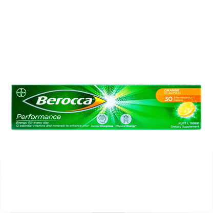 Berocca Performance Orange Flavour Effervescent Tablets 30's