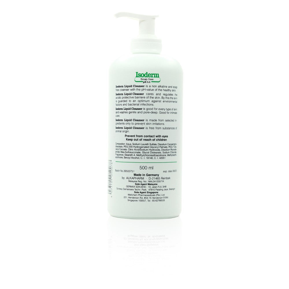 Isoderm Liquid Soap-Free Cleanser With Pump 500ml