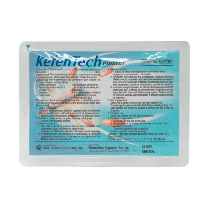 Kefentech Ketoprofen 30mg Plaster 9 X 1's