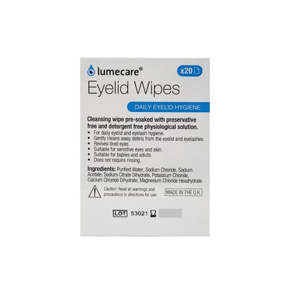 Lumecare Eyelid Wipes 20's