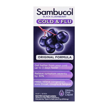 Sambucol Black Elderberry Cold & Flu 250ml