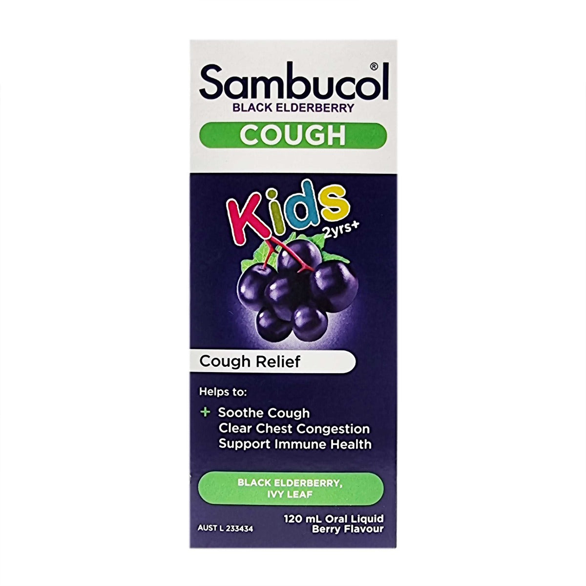 Sambucol Black Elderberry Kids Cough Relief 120ml
